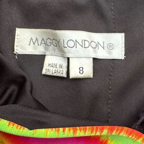 Maggy London Rainbow Surplice Midi Dress - Picture 15 of 16